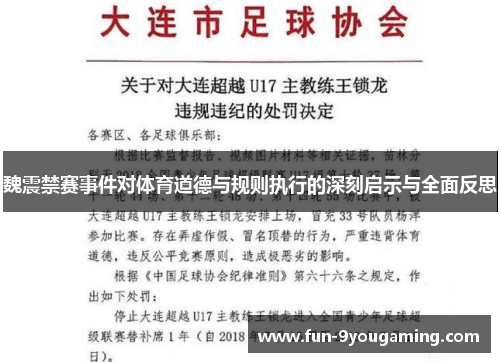 魏震禁赛事件对体育道德与规则执行的深刻启示与全面反思